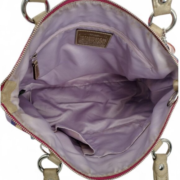 Coach Poppy Pop C Glam Signature Graffiti Pink Gold Large Tote D1120-18342 - Picture 15 of 16